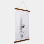 Schooner mit zwei Masten mit Dory (1894) Wandteppich Mit Holzrahmen (Gewinkelt)