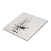 Schöoner mit zwei Masten mit Dory von Winslow Home Fliese (Seite)