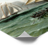 Schooner Mohawk von Sandy Hook Lighthouse Poster (Ecke)