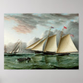 Schooner Mohawk von Sandy Hook Lighthouse Poster (Vorne)