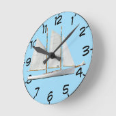 Schooner Nummer Runde Wanduhr (Winkel)