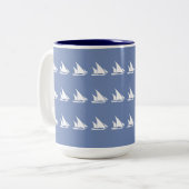 Schooner Sails Zweifarbige Tasse (Vorderseite Links)