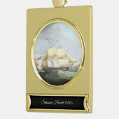 Schooner Schiff Harriet 1900er Banner-Ornament Gold (Links)