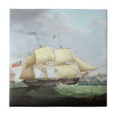 Schooner Schiff Harriet 1900er Fliese (Vorderseite)