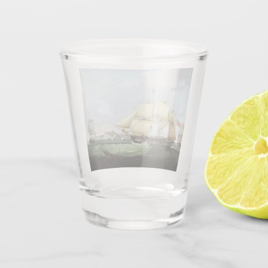 Schooner Schiff Harriet 1900er Schnapsglas (Rückseite)