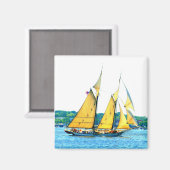 Schooner segeln magnet (Vorderseite/Rückseite)