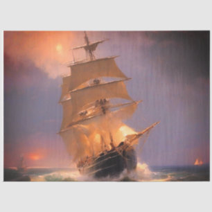 Schooner Segelschiff Tissue Paper Seidenpapier