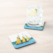 Schooner segelt nautischen Untersetzer (Rechte Seite)