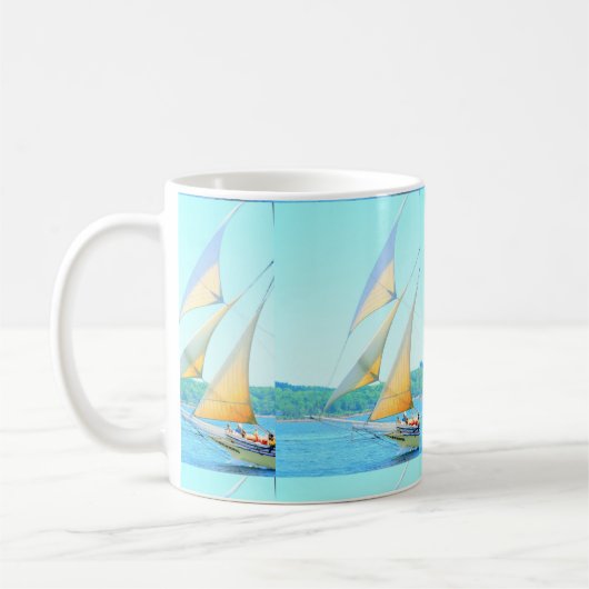 Schooner segelt Tasse (Links)