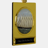 Schooner Thomas W Lawson 1900er Banner-Ornament Gold (Rechts)
