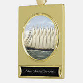 Schooner Thomas W Lawson 1900er Banner-Ornament Gold (Links)