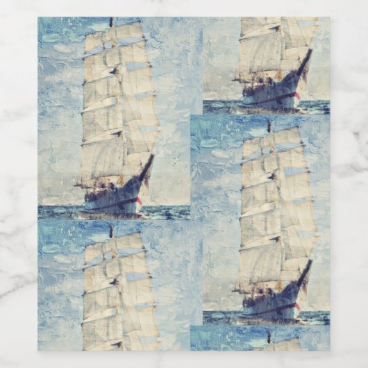 Schooner Weinetikett (Einzelnes Label)