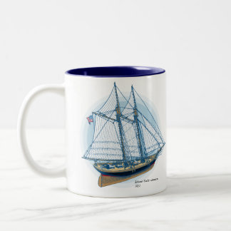 Schooner-Yacht "Amerika", 1851 Zweifarbige Tasse