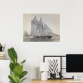 Schooner Yacht Fortuna Poster (Heimbüro)