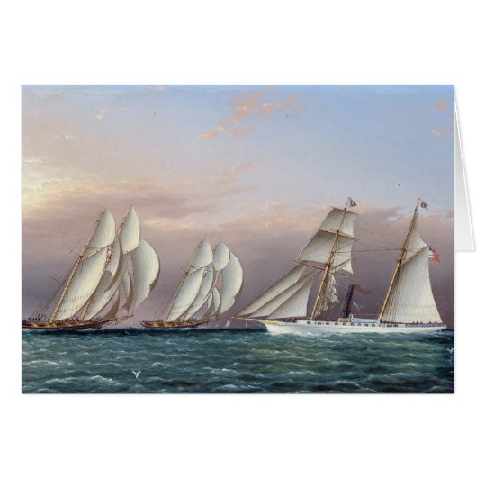 Schooners Dreadnought und Columbia 1870 (Vorderseite (Horizontal))