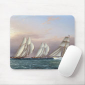 Schooners Dreadnought und Columbia 1870 Mousepad (Mit Mouse)