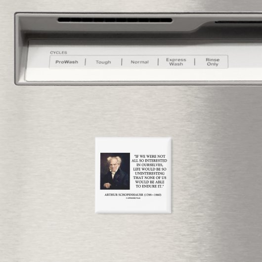 Schopenhauer interessiert sich für unser Zitat Magnet (In Situ (Geschirrspüler))