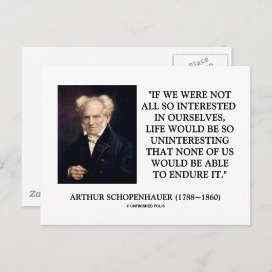 Schopenhauer interessiert sich für unser Zitat Postkarte (Vorne/Hinten)