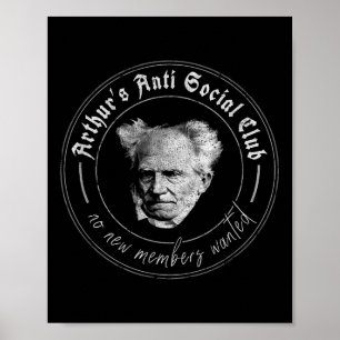 Schopenhauer Philosophie Aphorisms Arthurs Anti So Poster