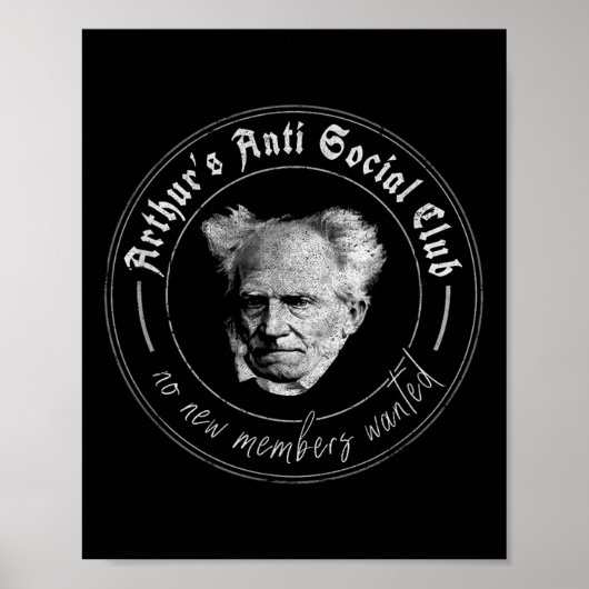 Schopenhauer Philosophie Aphorisms Arthurs Anti So Poster (Vorne)