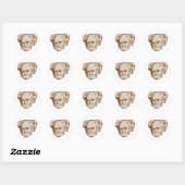 Schopenhauer Portrait Sticker (Blatt)