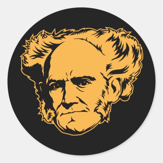 Schopenhauer Portrait Sticker (Vorderseite)