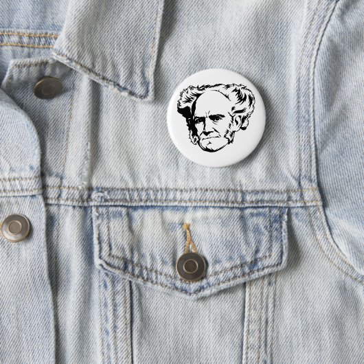 Schopenhauer Porträt-Knopf Button (Beispiel)