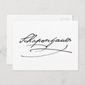 Schopenhauer-Signatur Postkarte (Vorne/Hinten)