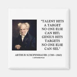 Schopenhauer Talent Genius erreicht Ziele, die nie Magnet