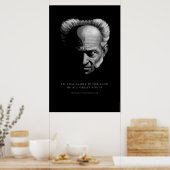 Schopenhauer Zitat: Allein leben Poster (Küche)