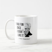 Schopenhauer-Zitat Lustige Philosophen-Aussage Kaffeetasse (Links)