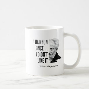 Schopenhauer-Zitat Lustige Philosophen-Aussage Kaffeetasse