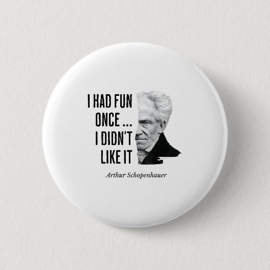 Schopenhauer-Zitat Lustige Philosophen-Erklärung Button (Vorderseite)