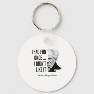 Schopenhauer-Zitat Lustige Philosophen-Erklärung Schlüsselanhänger