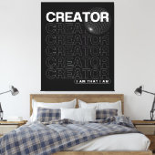 Schöpfer-Affirmation-Typografie Leinwanddruck (Insitu (Schlafzimmer))