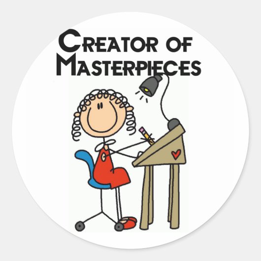 Schöpfer von Meisterwerken - Hemden und Geschenke Runder Aufkleber (Vorderseite)