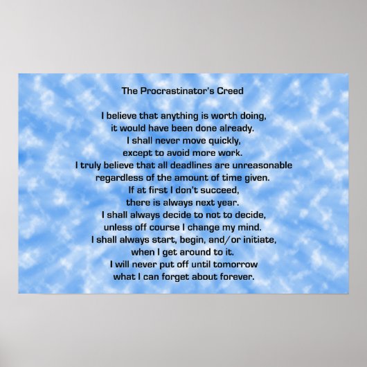 Schöpfergeist Poster (Vorne)