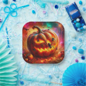 Schöpferische Jack-o-Laterne und Spinnen Pappteller (Party)