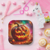 Schöpferische Jack-o-Laterne und Spinnen Pappteller (Party)