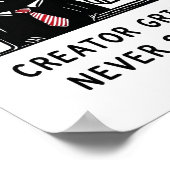 Schöpferschleife hält nie auf - Leidenschaft für j Poster (Ecke)