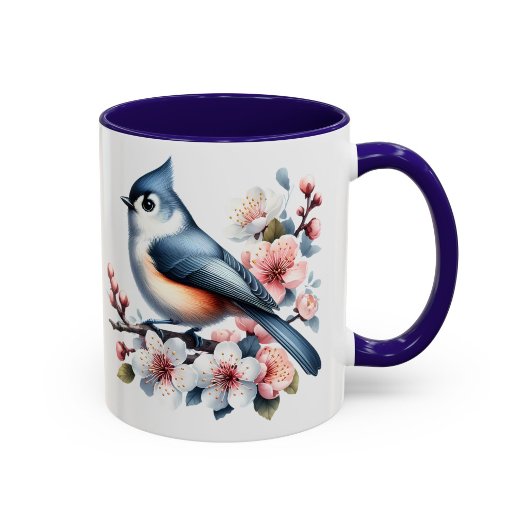 Schöpftitmouse-Vogeltasse Blumengeschenk Tasse
