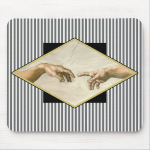Schöpfung von Adam Streifen Mousepad