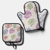 Schöpfungsmuster  ofenhandschuh & Topflappen-Set (Vorderseite/Rückseite)