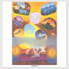 Schöpfungsmutter Göttin Träume Welten Fantasie Lie Aufkleber