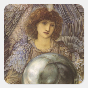Schöpfungstage, Erster Tag von Burne Jones Quadratischer Aufkleber