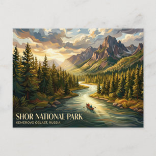 Schor-Nationalpark Russland Postkarte