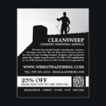 Schornsteindesign, Schornsteinfassdienst Flyer<br><div class="desc">Schornstein Sweep Design,  Schornstein Sweeping Service Werbe-Flyer vom Business Card Store.</div>