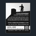 Schornsteindesign, Schornsteinfassdienst Flyer<br><div class="desc">Schornstein Sweep Design,  Schornstein Sweeping Service Werbe-Flyer vom Business Card Store.</div>
