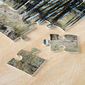 Schornsteinruine unter den Fallaspens Bäume Fotogr Puzzle (Seite)