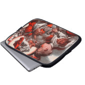 Schoß des Weihnachtsmanns Laptopschutzhülle (Vorne Knopf)
